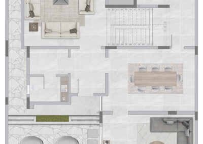 الطابق الأرضي